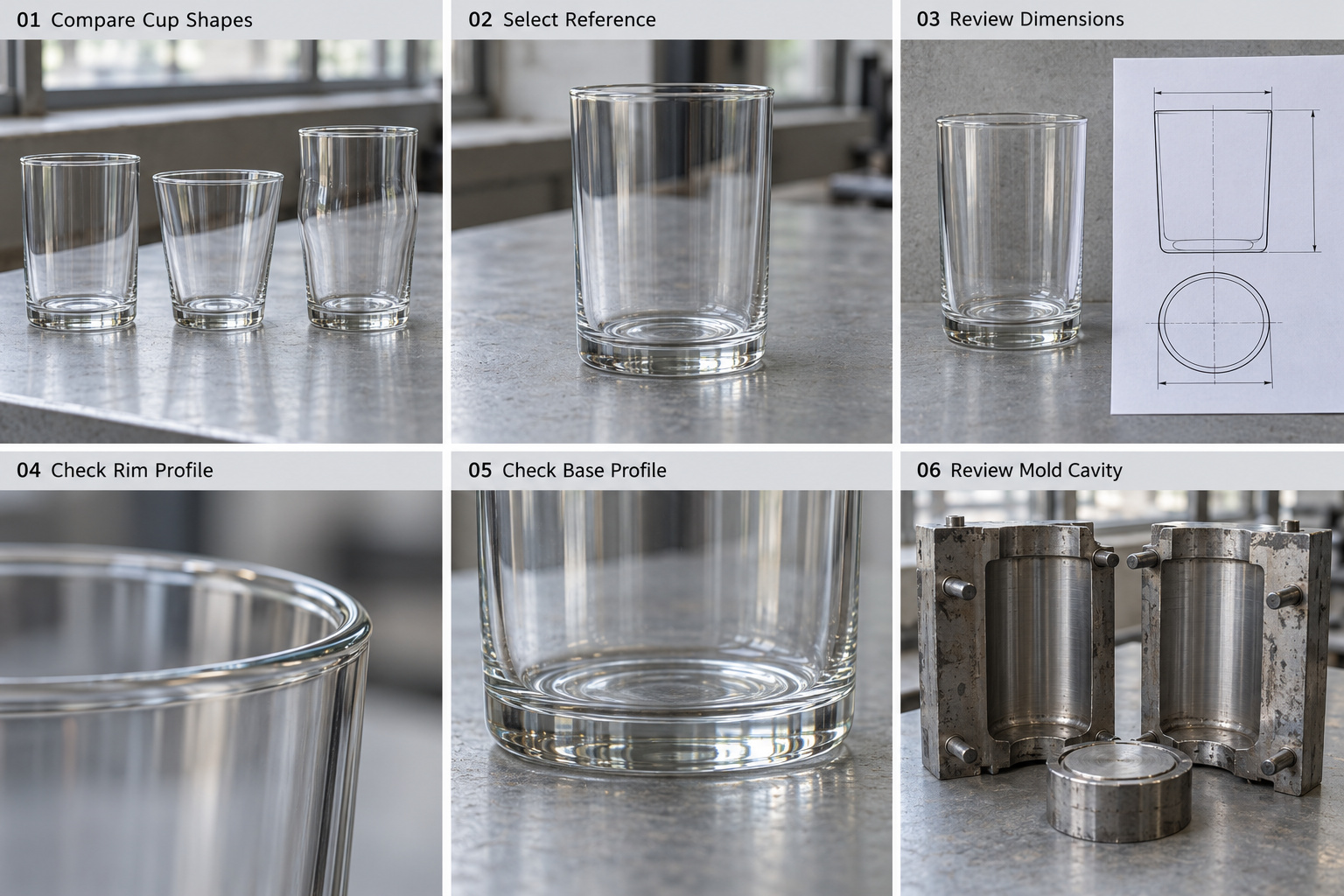 Glass cup design and forming mold review