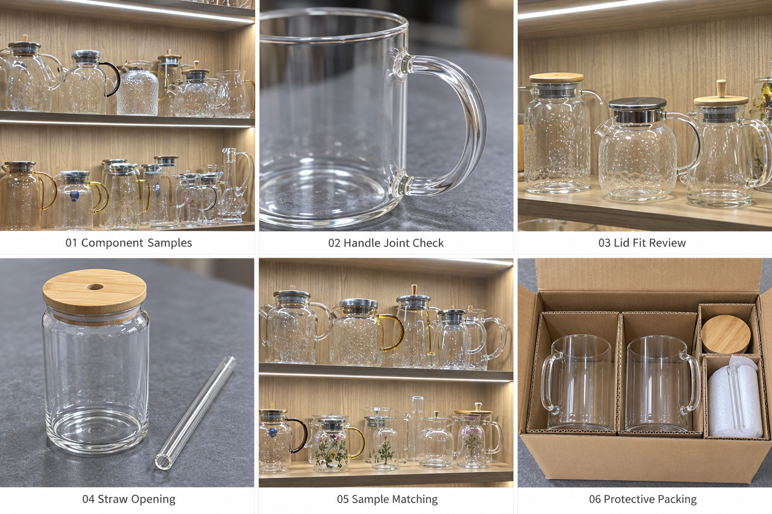 Glass handle and component fit checks