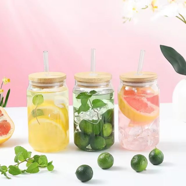 High quality glass can cups (3)