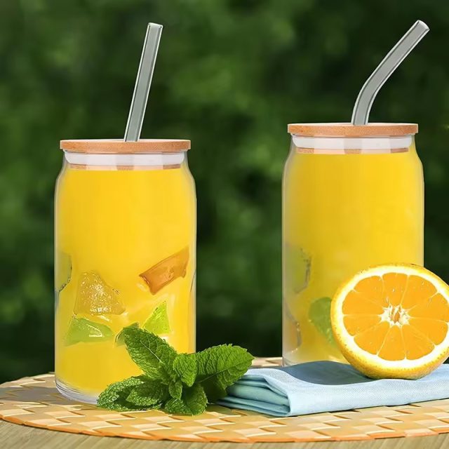 High quality glass can cups (6)