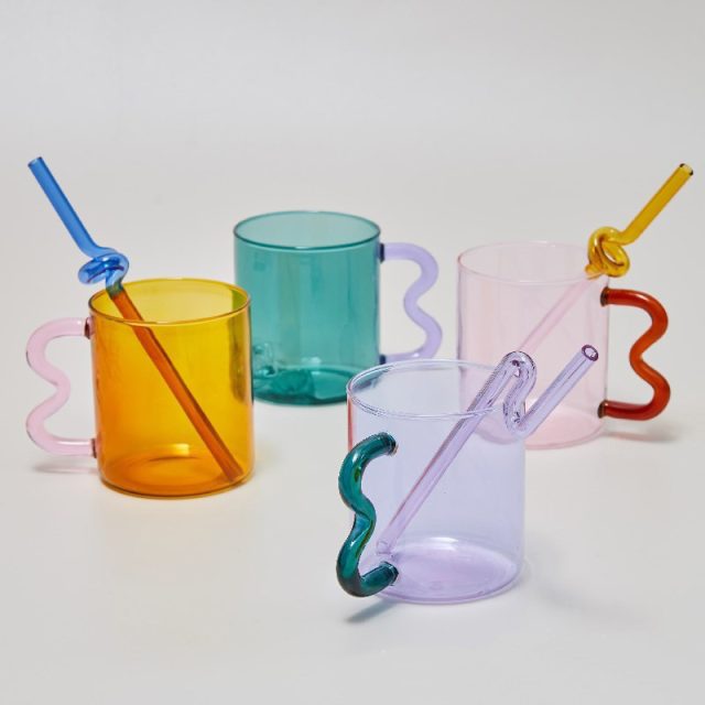 High quality glass mugs (5)