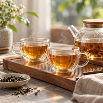 Transparent double wall glass tea cups with handles for wholesale buyers
